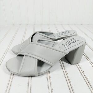 Naturalizer Women's Genn-Rhythm Gray Slip On Block Heel Summer Sandals M464